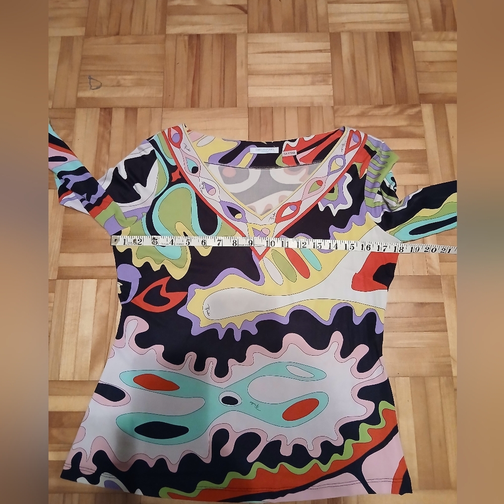Emilio Pucci Colorful Abstract Women's Top.Size S - Picture 5 of 5